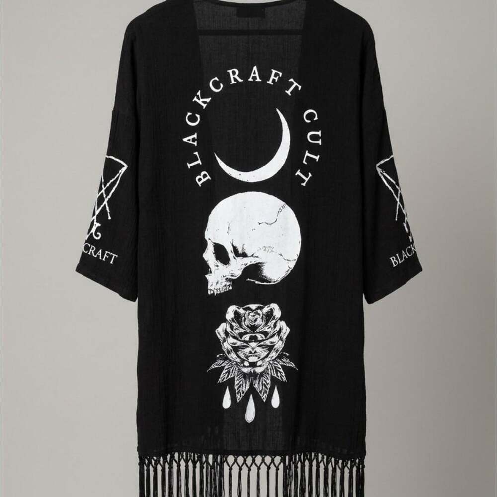 Blackcraft cult spirits of the dead fringe kimono